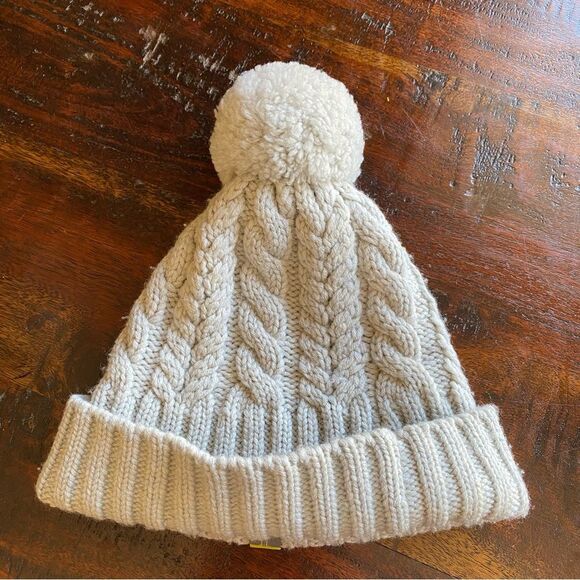 Smartwool 100% merino wool beanie Pom hat size L/XL 6-12 years cream cable - Picture 2 of 4